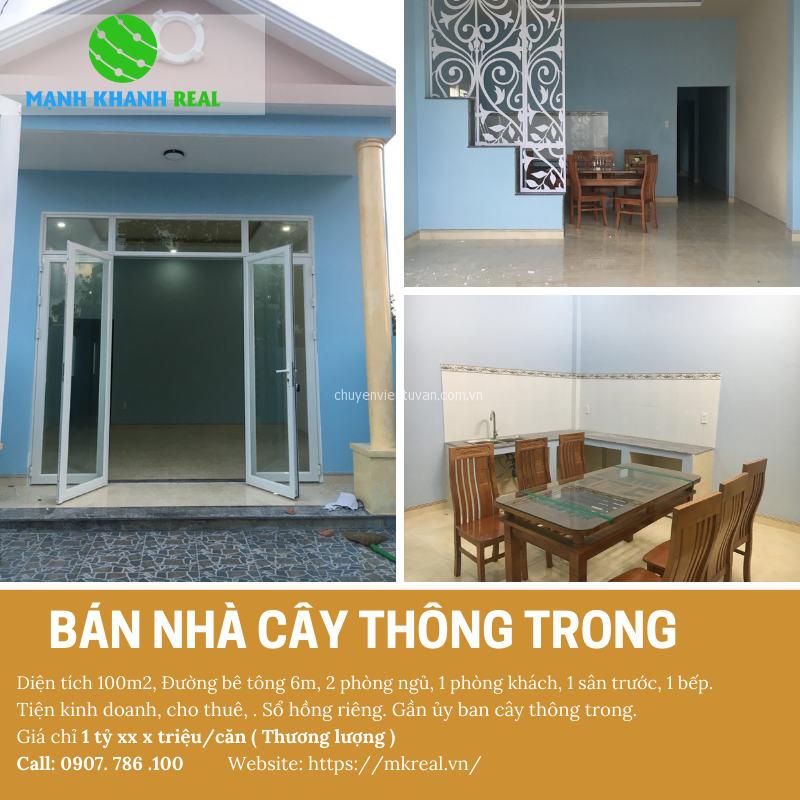 Bán nhà khu dân cư hiện hữu ở cây thông trong