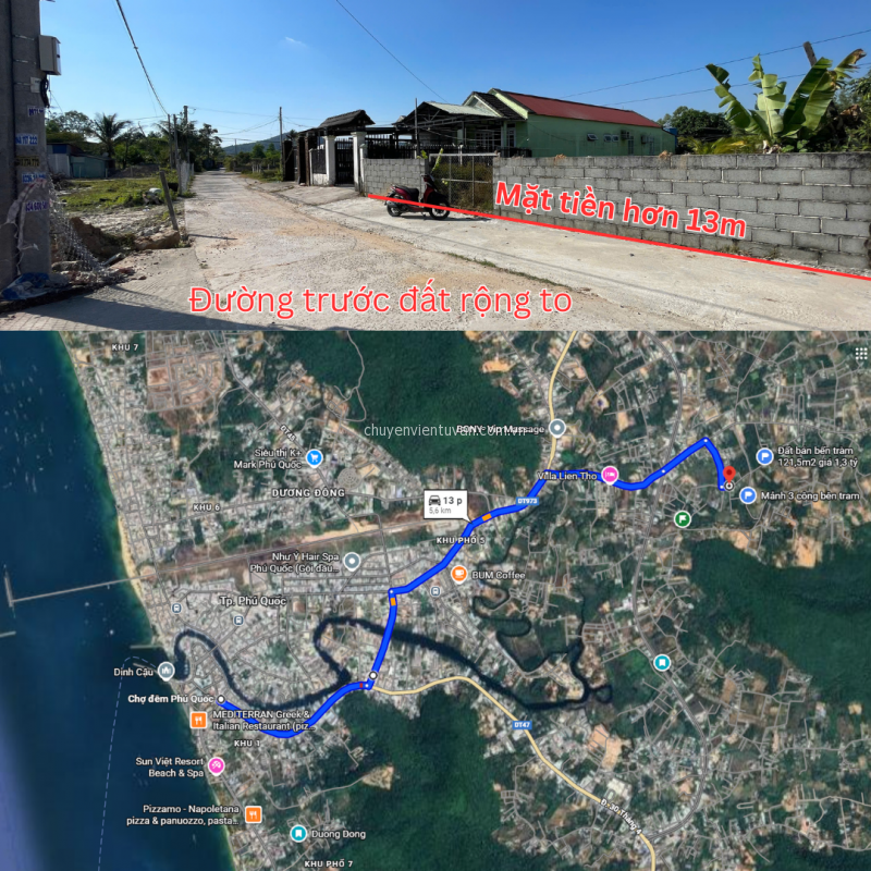 Bán đất 500m² tại Hẻm Nhà Sàn, Ấp Bến Tràm – Cửa Dương, Đặc Khu Phú Quốc – Vị trí đẹp, pháp lý rõ ràng